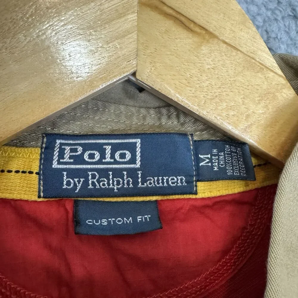 S Polo Ralph Lauren Shirt Mens‎ M Red C1 Rafting Striped Polo Custom Fit